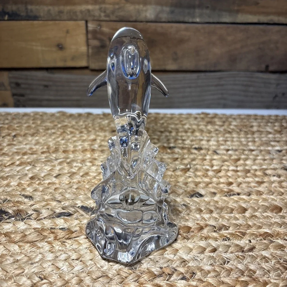 Princess House Wonders of the Wild Dolphin 24% Lead Crystal Figurine 5 1/2